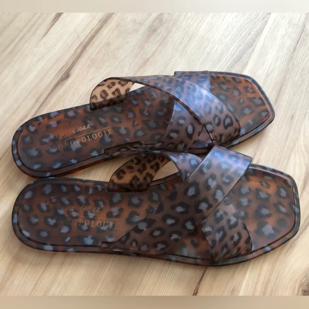 Anthro x Matisse Brown Jelly Slide Sandals - Picture 6 of 11